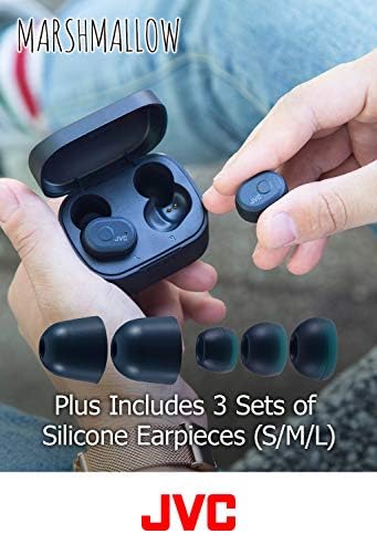 Слушалки JVC Truly Wireless накрайници за уши, Bluetooth 5.0, водоустойчив (Ipx5), дълго време на автономна работа (4 + 10 часа), по-надеждна и удобна кацане със слушалки от пяна с памет ?