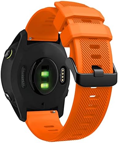Спортен силиконов каишка за часовник Wscebck за Garmin VENU 2, Forerunner745, Vivoactive 4, Fenix Кронос, Разменени гривна 22 мм (оранжев