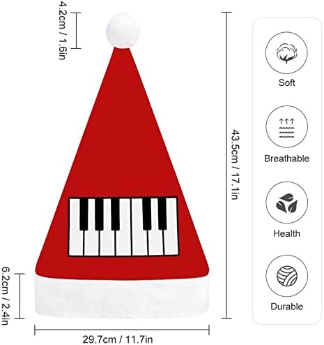 Клавишите на Пианото Коледна Шапка Санта Шапки Коледно Дърво Украса Празничен Декор, Подаръци за Възрастни Жени Семейство Мъже
