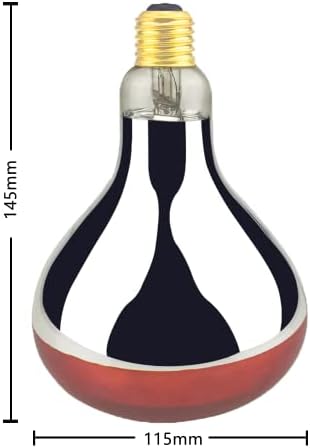 Нагревательная лампа BONGBADA R40 Мощност 100 W, 2 пакета, която е Боядисана в Червен Цвят Инфрачервена Стъклена Лампа за Обществено