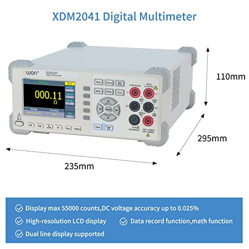 Цифров мултицет OWON XDM2041 с LCD дисплей с висока резолюция 3,7-инчов (480x320), измерване на истински среднеквадратичного ac напрежение/ток