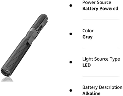 Led фенерче-писалка Energizer със скоба, Нащрек светлина, Светкавица, с батерии AAA в комплект, опаковка от 1