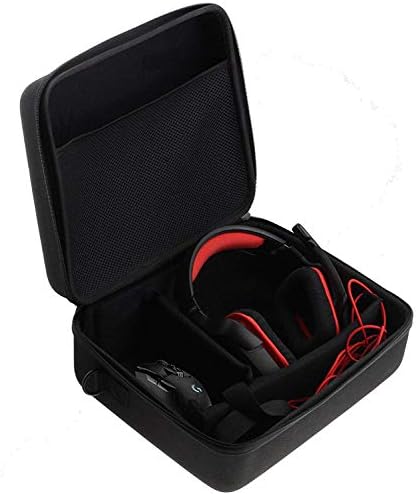 Черен твърд калъф Navitech от Ева, който е съвместим с игри слушалки и слушалки, съвместими с Audio-Technica ATH-AD990Z / Audio-Technica ATH-AD900X