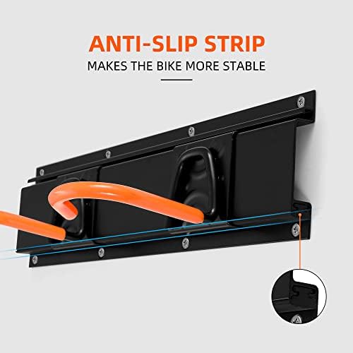 Монтиране на багажник за съхранение на велосипеди FlyGeneral за гараж, монтиран на стената рафтове за съхранение на велосипеди с нескользящими