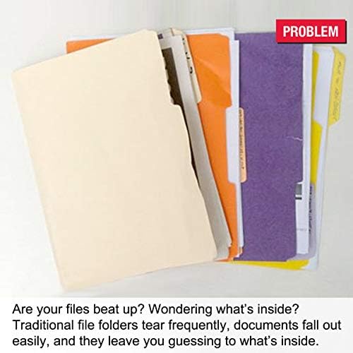 Проектиране, джобове за папки Ultimate Office PocketFile™ Clear Поли Document Folder, 5-ти, намаляване на Размера на буквите, 5 различни цвята, комплект от 100