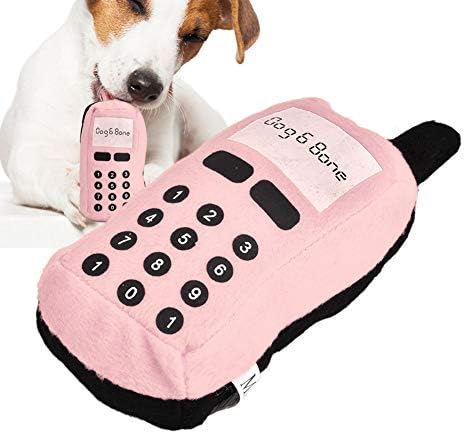 Пищащая играчка за кучета, Трайни Плюшени играчки за домашни животни, Скъпа играчка за домашни любимци под формата на мобилен телефон,