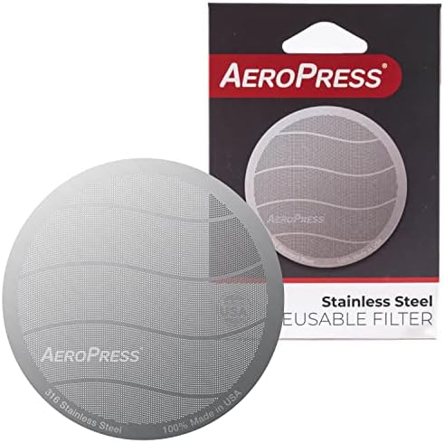 Филтър за многократна употреба AeroPress от неръждаема Стомана Метален филтър за Кафе и за кафе машини AeroPress Original и AeroPress Go, 1 пакет, 1 Филтър