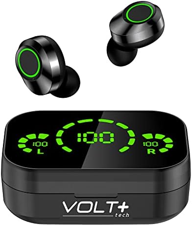 Слушалки Volt Plus TECH Wireless V5.3 LED Pro, съвместими с вашето устройство JBL Pulse 2 IPX3 Bluetooth-защита от вода и