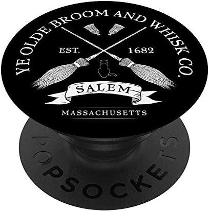 Ye Olde Salem Broom Co. Маса от 1682 Аксесоар за телефон на Хелоуин PopSockets PopGrip: Замяна дръжка за телефони и таблети