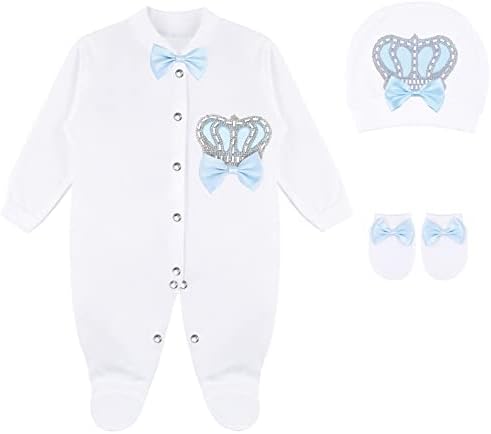 Подаръчен Комплект Lilax Baby Boy Newborn Crown Jewels Layette от 3 Части