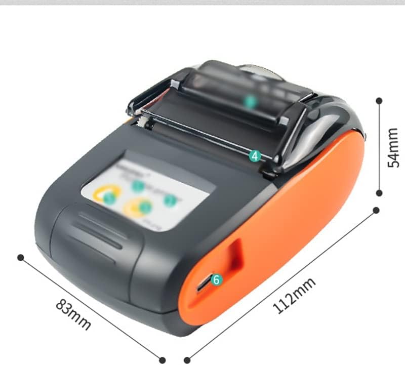 SLNFXC Мини Термопринтер Мини Bluetooth Безжична Мини Преносим принтер за получаване на проверки Безплатно приложение за телефон