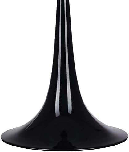 Catalina 23104-000 Модерна Настолна лампа на Рифленом Метална база с Бял Абажуром, 19 инча, Черен