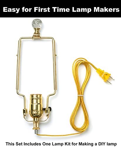 Комплект Qc Lamp Harp за подмяна и перемонтирования гнезда лампи, Детайли лампи за ремонт на настолни и Торшерных лампи, Комплект кабели,