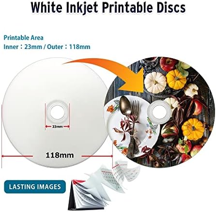 PlexDisc 633-214 25gb 6X Blu-ray За мастилено-струен печат, на един слой, Запис BD-R, 50pk Кутия за торта, 50 Дискове