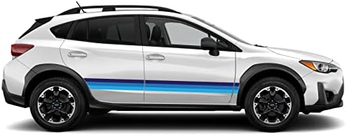Вратите Ретро-ленти Графични Етикети Стикери Съвместими с Subaru Crosstrek (Сини нюанси)