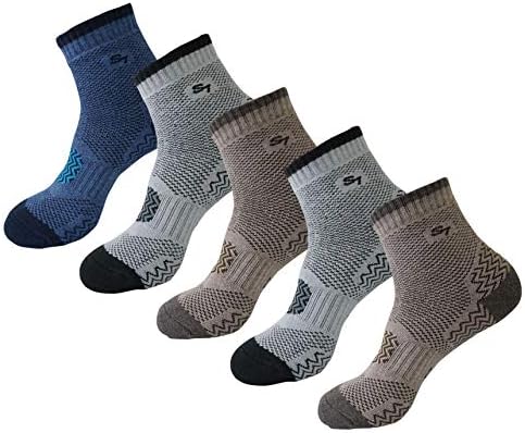 SEOULSTORY7 5 опаковки Мъжки Маршируват Чорапи С пълна възглавница с Дължина до средата на четвърти