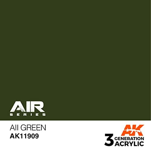 Акрилни бои AK 3Gen въздухоплавателни средства AK11909 ВСИЧКО Зелено (17 мл)