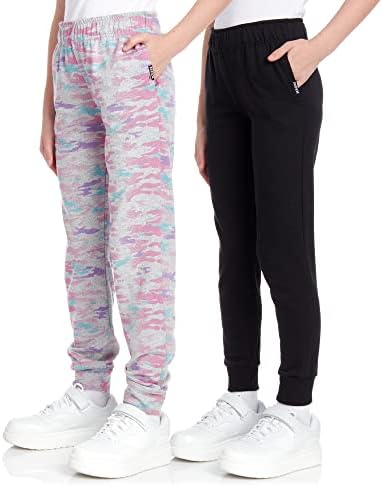 Спортни панталони за момичета RBX - 2 комплекта активни флисовых джоггеров за бягане (Размер: 4-16)