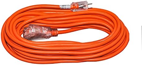 Удължителен кабел за захранване с дължина 50 метра за работа на открито и вътрешни работи на 12 калибри /3 клипса SJTW (оранжево)