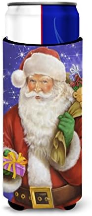 Carolin's Treasures APH7595MUK Коледа Дядо Коледа, готов за работа, Ултра-Обниматель за тънки кутии, Обниматель с ръкав-интеркулер