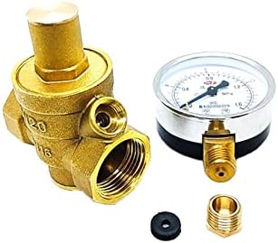1бр 1/2 3/4 1 См Регулируема намаляване на valve за вода Вътрешна Резба на Месинг Манометър Регулаторни вентили с манометром
