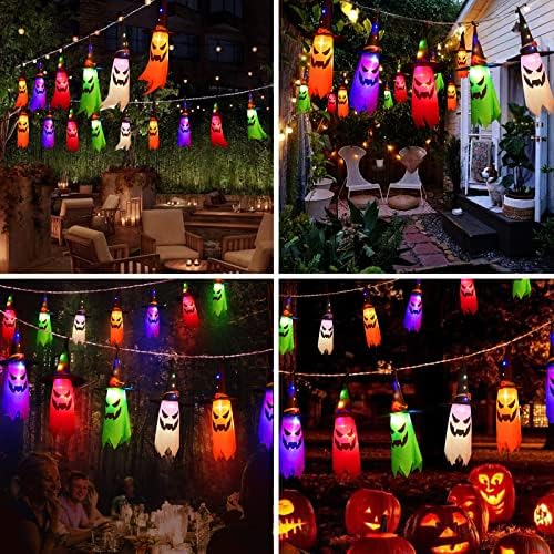 Осветителни тела за украса за Хелоуин, Цветни led Гирлянди с Духове на Хелоуин, Led Водоустойчива лампа за Хелоуин за дома, партита,
