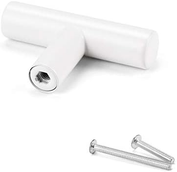 Probrico (30 пакети) Бели Дръжки за шкафа с Обща дължина 2 инча С един дупка Дръжки за Кухненски шкаф За Баня Евро-на Т-Образни Дръжки