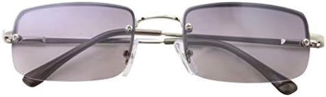 grinderPUNCH Малки Тънки Слънчеви очила на 90-те години, Популярни през Деветдесетте Правоъгълни Слънчеви Очила Без Прозрачни рамки