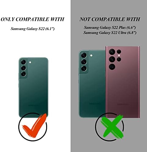 Qireoky за Samsung Galaxy S22 калъф с поставка Сверхпрочный Защитен Многослоен 3 в 1 Амортизирующий Броня, защита от прах, покриване