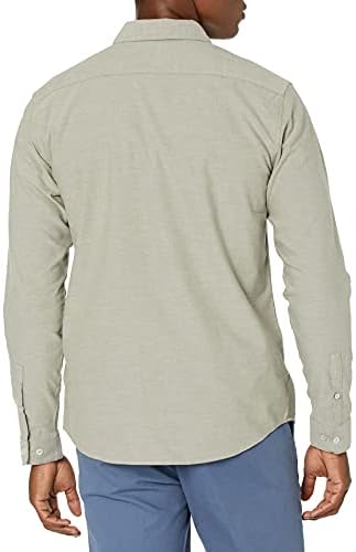 Мъжки Приталенная Оксфорд Риза с копчета от Еластична тъкан RVCA с дълъг ръкав Slim Fit
