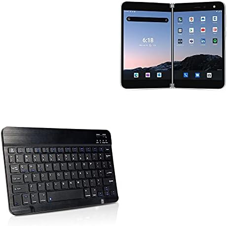 Клавиатурата на BoxWave, съвместима с Microsoft Surface Duo (клавиатура от BoxWave) - Клавиатура SlimKeys Bluetooth, Преносима клавиатура