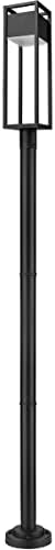 Лампа Z-Lite 1 Light за външен монтаж на стълб 585PHBR-567P-BK-LED, Черен