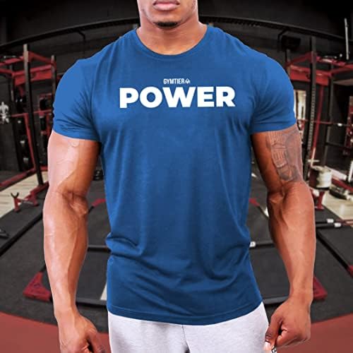 GYMTIER Power - Тениска за бодибилдинг | Мъжка Тениска За фитнес зала, Облекло За тренировки