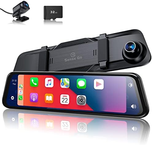 SENSEGO 2K 12-Инчов Slr Регистраторная помещение Carplay Безжична Android Автоматична Камера за задно виждане за Лек камион, Резервни камери
