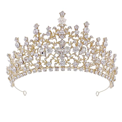 MR Метална корона за жени, сребърни сватбени диадеми и короната с кристали, кристални сватбена тиара, превръзка на главата