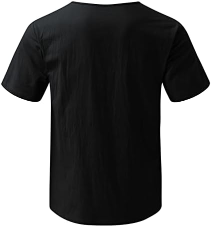 XXBR Памучен Бельо риза, Реколта Ризи за Мъже, однотонная Хавайски Лятна Тениска с Къс Ръкав и Копчета, Плажни Върховете