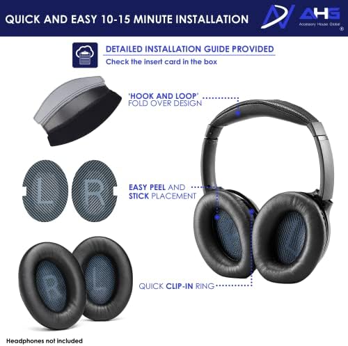 Висококачествени сменяеми амбушюры SoundLink AE2 и възглавница за превръзка на главата SoundLink AE2, съвместими със слушалки Bose SoundLink