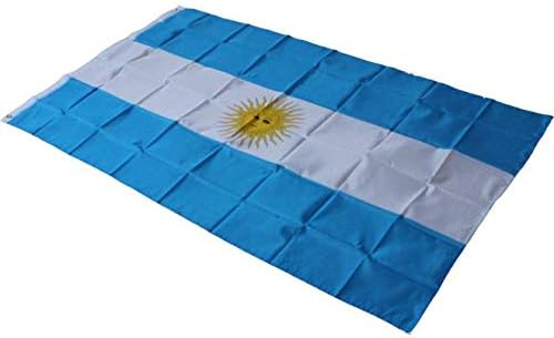 NSQFKALL 3x5 Банер на Аржентина x Национален Флаг 3 Футболен 5 Друг (Бял, един размер)