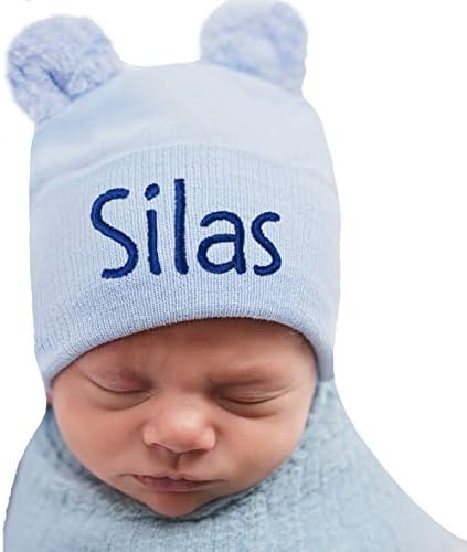 Детска Больничная шапчица Melondipity с уши – Персонализирани и Адаптивни шапки-бини за бебета, момчета - Мека, еластична и двупластова