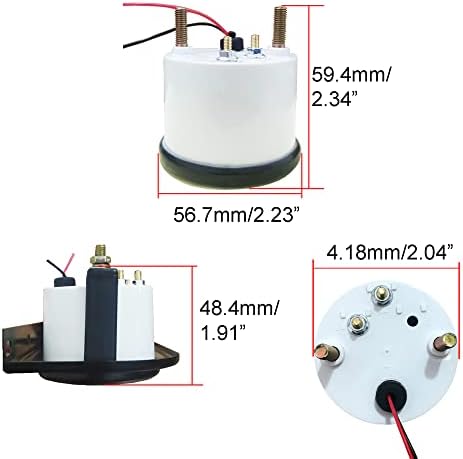 52 мм, 3 in1 Авто метър Автоматичен комплект сензори (волтметър 8-16 В + сензор за температурата на водата 100-250℉ + измерване на