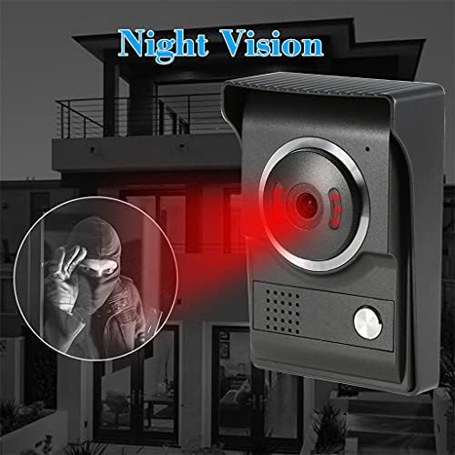 LIRUXUN 4.3-Инчов Кабелна видео домофон с функция за Нощно виждане, Защитен от Дъжд, Визуален Домофонна система, Двупосочна Аудио-видео