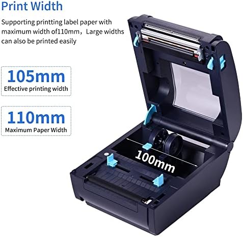 мини принтер за Етикети Термотрансферен за 4x6 Опаковъчни етикети 160 мм/сек. USB връзка и БТ Принтер За вземане на Етикети Стикер