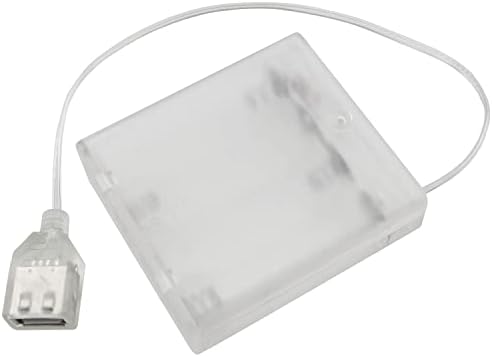 Държач на батерията RLECS AA Прозрачен 4x1,5, 6 В Отделението за блок тип АА с USB конектор САМ Притежателя на Батерията Батарейные