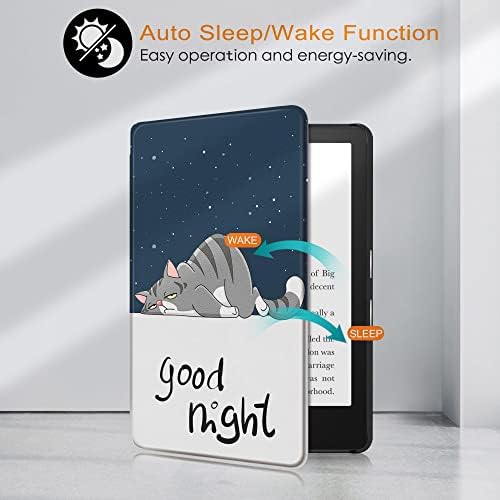 Тънък калъф за изцяло нов Kindle (11-то поколение, випуск 2021) - 6,8-инчов калъф от изкуствена кожа с автоматична функция за събуждане/сън-Подходящ