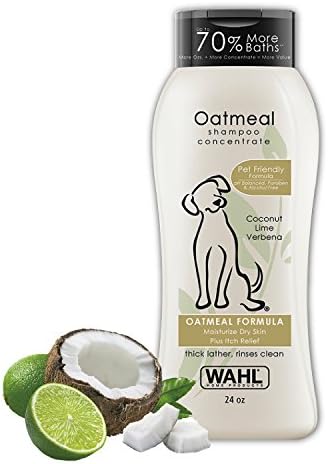 Шампоан за кучета Wahl Dry Skin & Itch Relief за кучета – Формула от овесени ядки с кокосов орех, вар и Вербеной, 24 мл - Модел 820004A