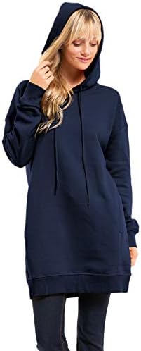 Дизайн от Olivia Дамски Ежедневни Блузи с качулка от Руно на Големия размер, с дълъг ръкав, Без Пуловер, Туника S ~ 3X