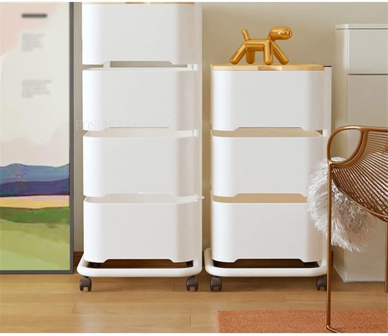 JYDQM Кухненска количка за Рафтове за съхранение на мебели В Хола Приставной Масичка Рафтове за съхранение Количка (Цвят: