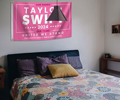 Музикален флаг AVIMYA Пинк, Тейлър 2024 3x5 Фута, За стая, Гобеленовый Декор за спалня в Общежитието на Колежа - Концертна банер Swift
