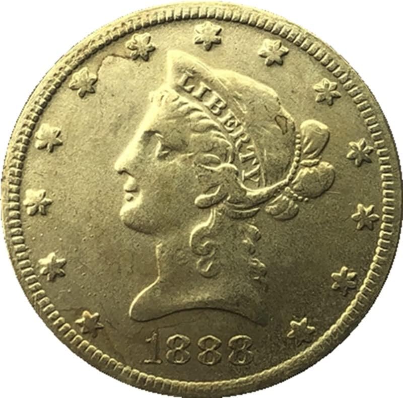 16 Различни Дати O Версия на Американските 10 Златни Монети на Месингови Старинни Занаяти Чуждестранни Възпоменателни Монети 27 мм