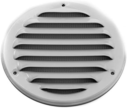 Вентилационни системи 5 Инчов Вентилационна кутията от бяло Софита - Кръгла Вентилационна решетка - Решетка - Вградена защита от насекоми